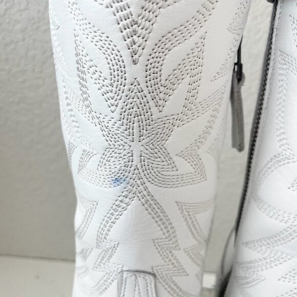 Lane MEGAN MORONEY Smokeshow Womens Cowboy Boots 5.5 White Western Cowgirl Tall - Picture 6 of 14